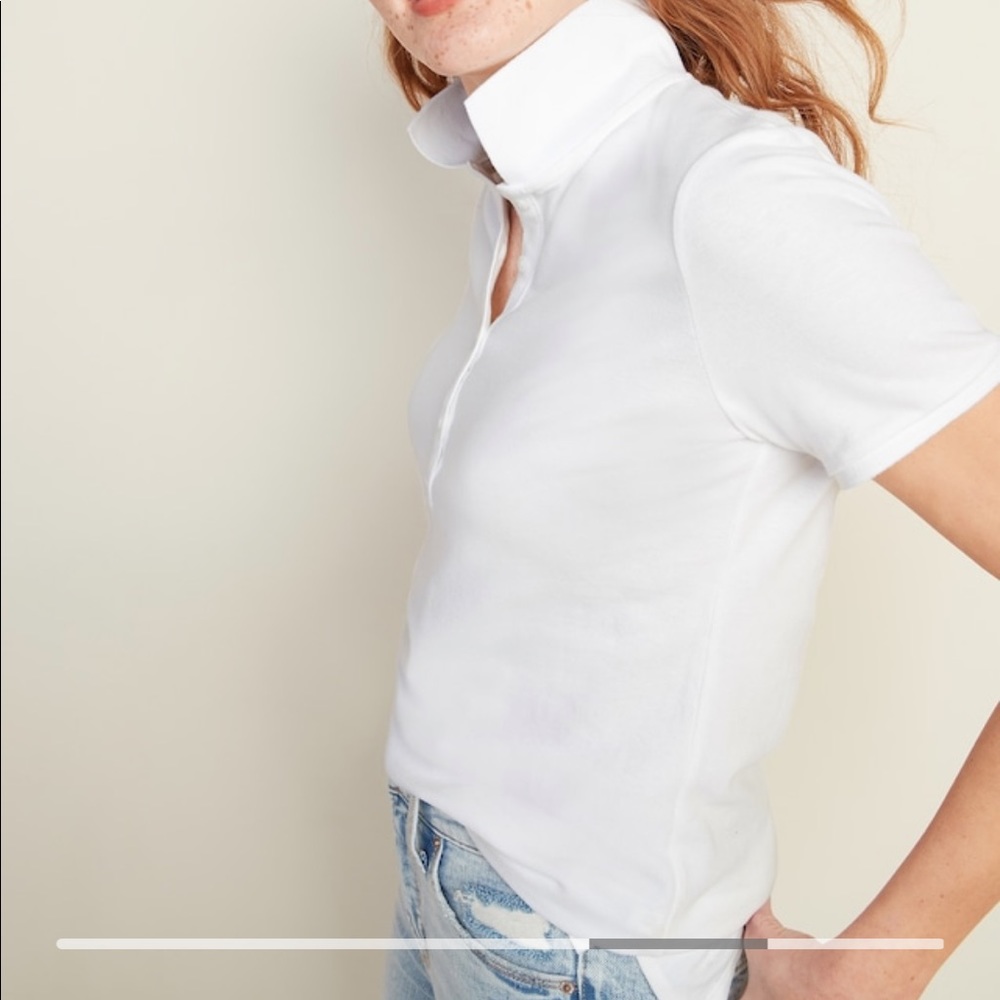 Women’s white polo